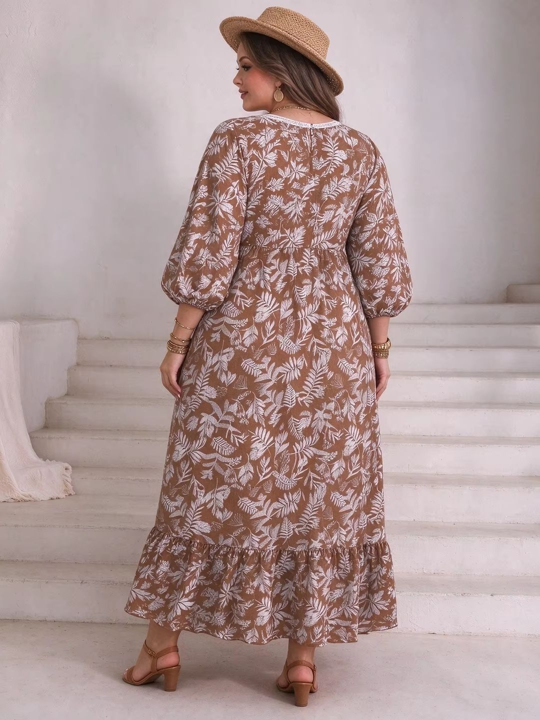فستان ماكسي نسائي بمقاسات كبير - مراجعة Boho Summer Beach Maxi Dress وسعره