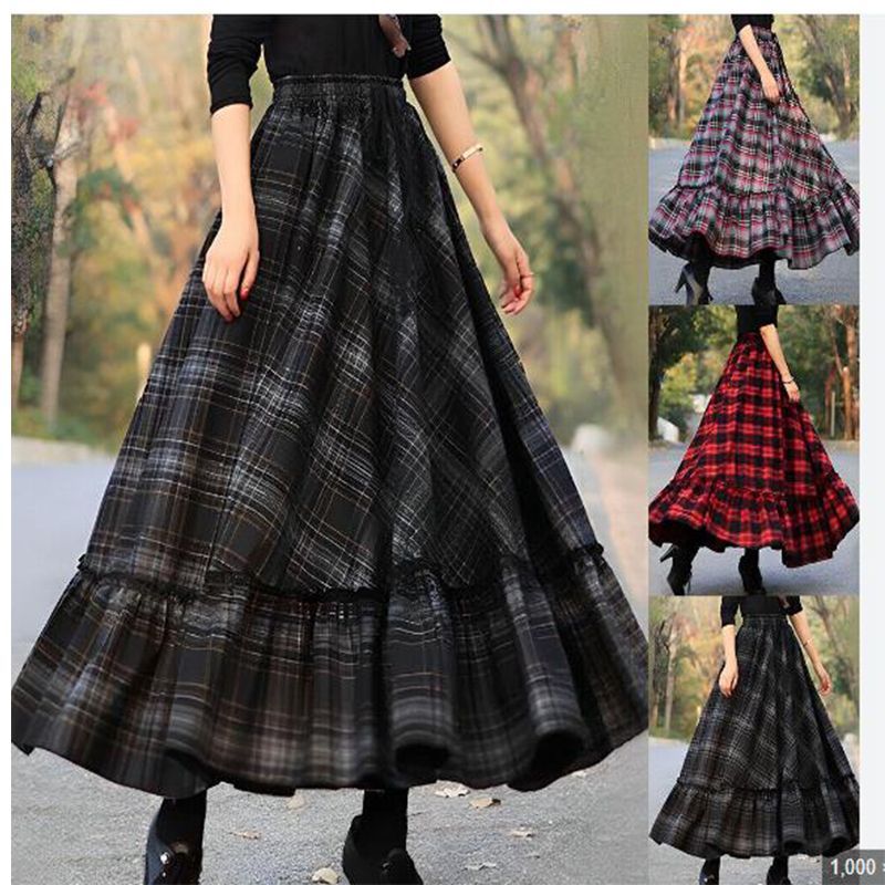 تنورة نسائية أنيقة للربيع والص - مراجعة French Vintage Floral Midi Dress وسعره